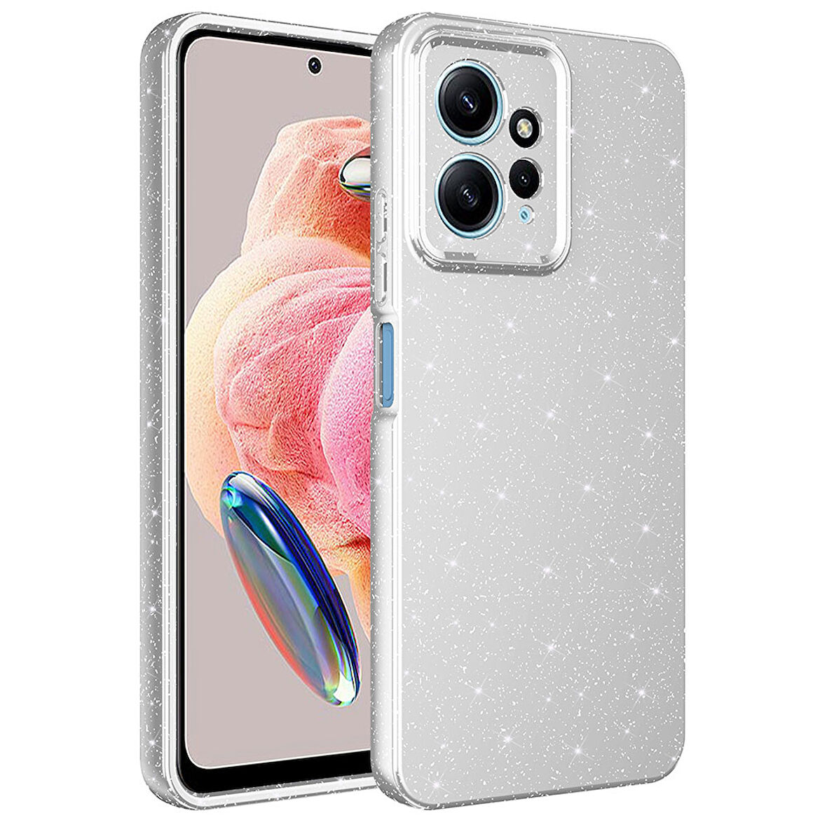 Xiaomi Redmi Note 12 4G Kılıf Kamera Korumalı Simli Lüks Koton Kapak kılıf