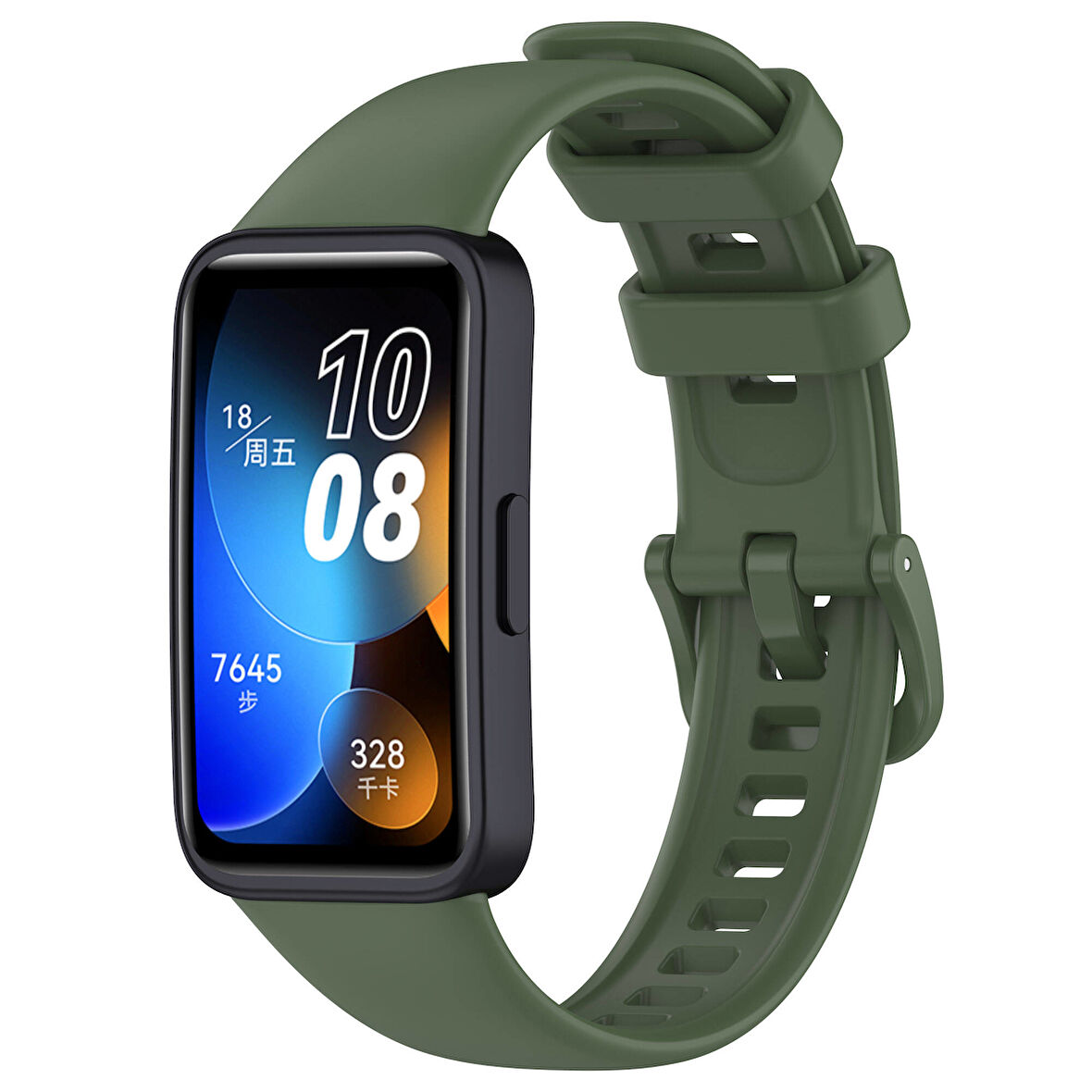Huawei Band 8 Uyumlu Klasik Zore Kordon-Koyu Yeşil