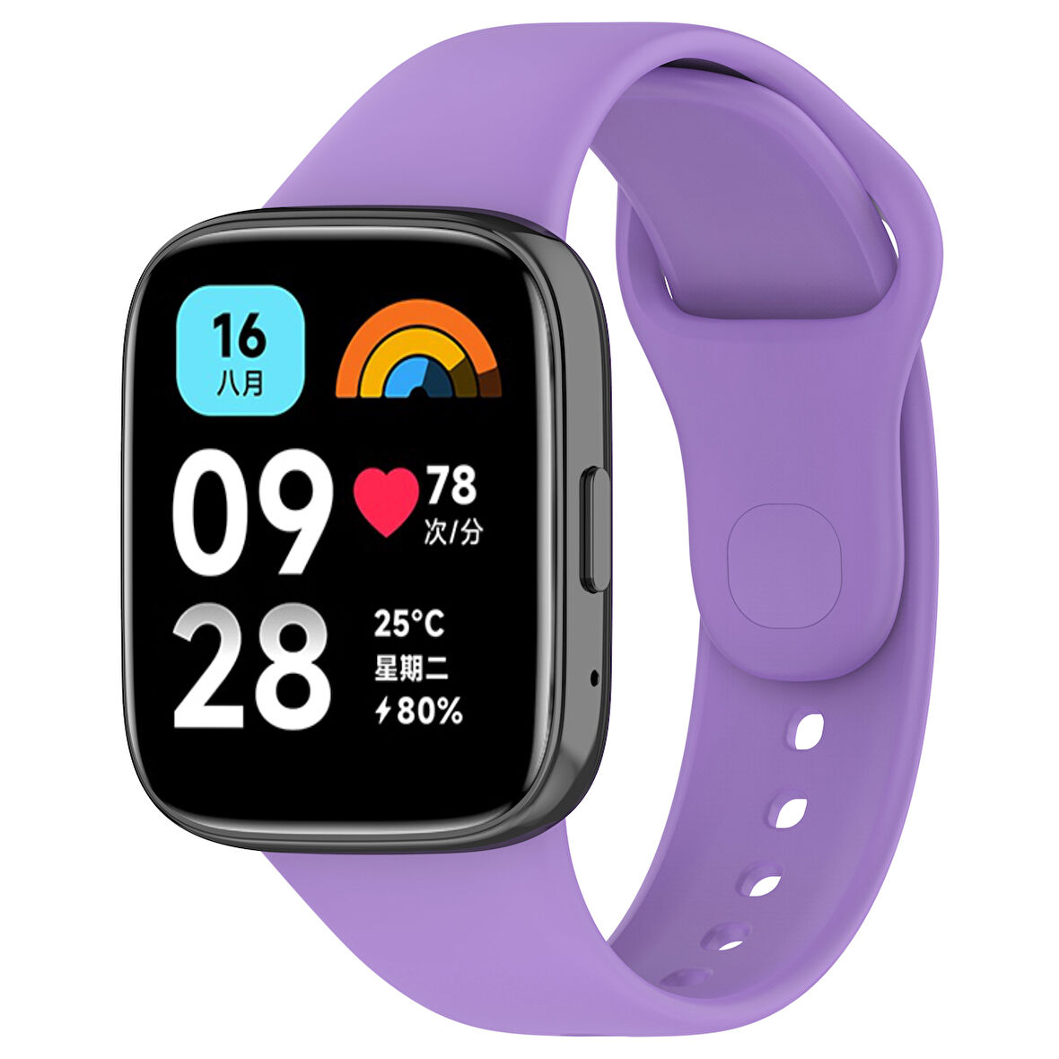 Xiaomi Redmi Watch 3 Active Uyumlu Klasik Zore Kordon-Lila