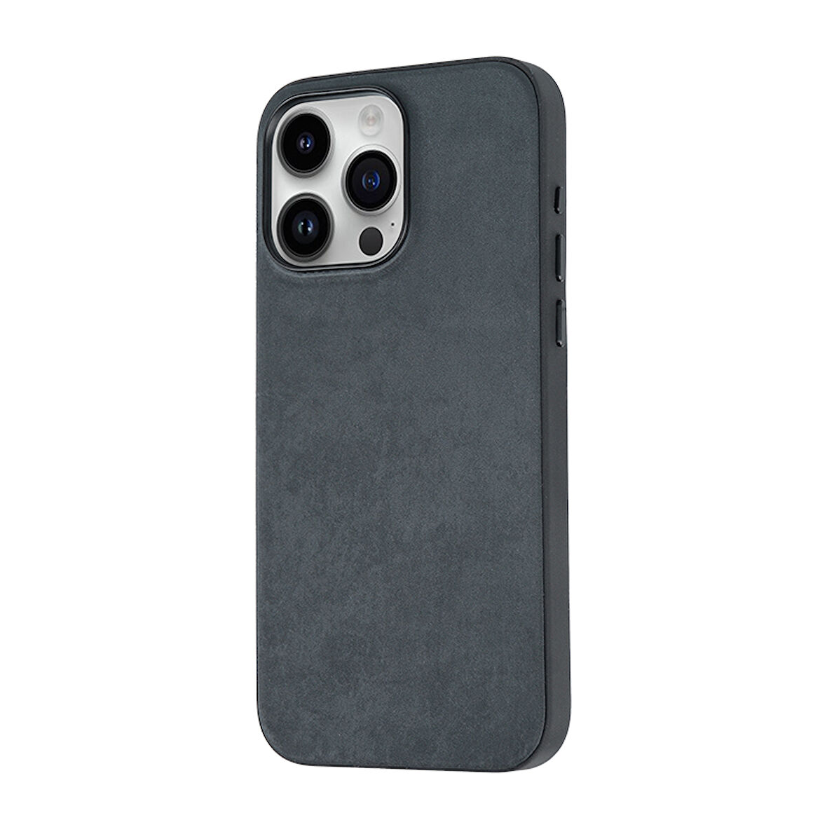 iPhone 15 Pro Max Uyumlu Zore Mikro Fiber Mimoza Kılıf-Siyah