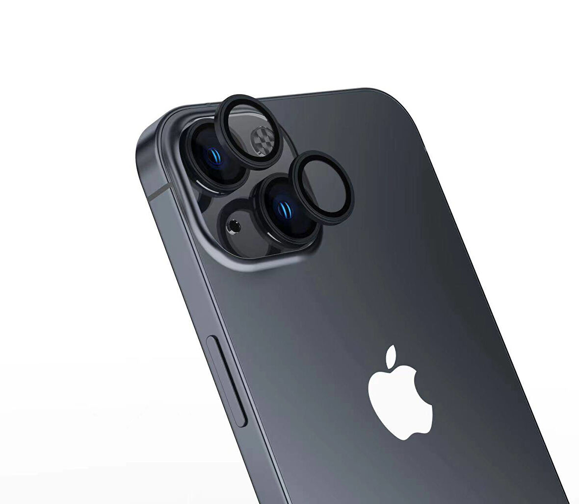 iPhone 15 Plus Uyumlu Zore CL-15 Parmak İzi Bırakmayan Anti-RefCLOive Kamera Koruyucu-Siy