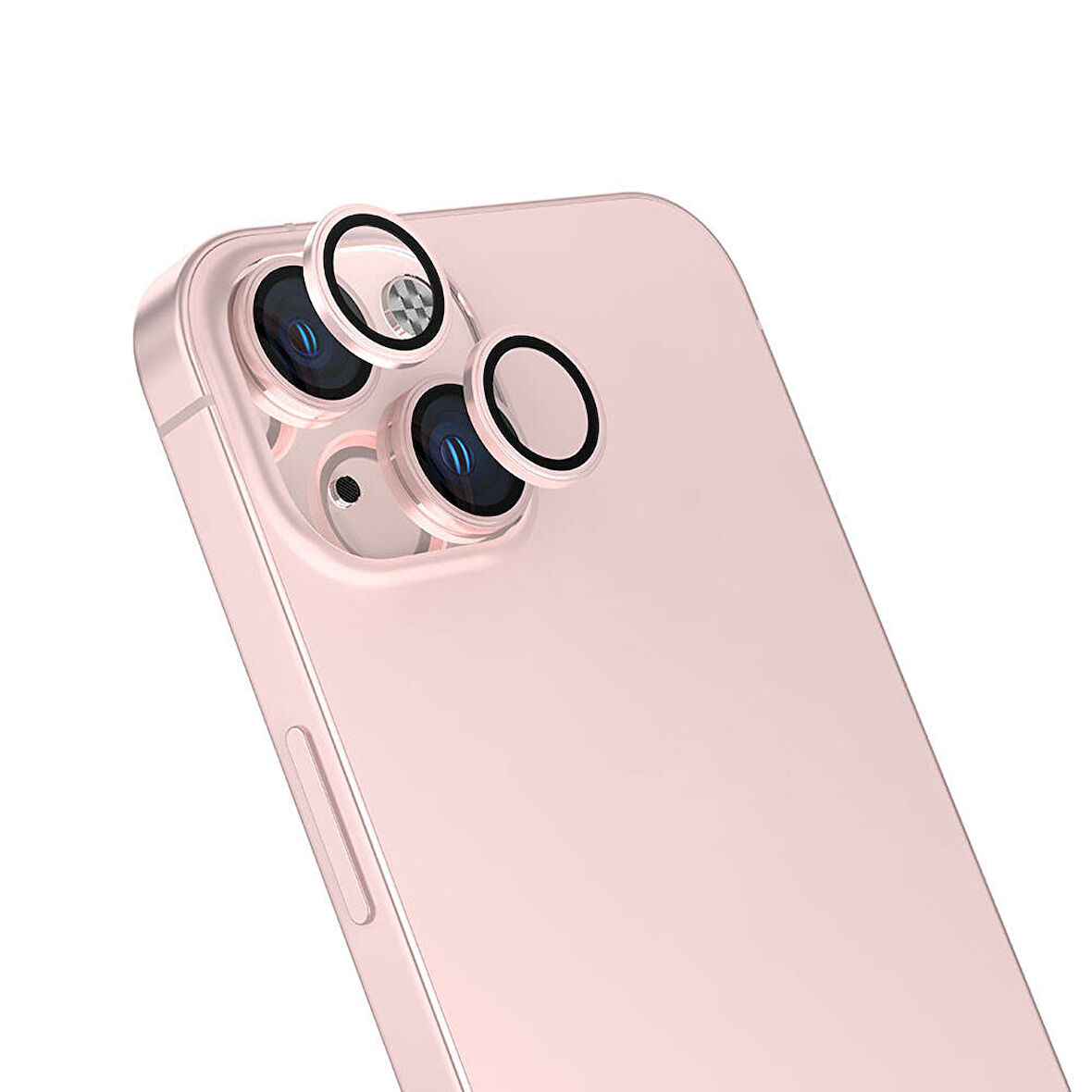 iPhone 15 Uyumlu Zore CL-15 Parmak İzi Bırakmayan Anti-RefCLOive Kamera Koruyucu-Pembe
