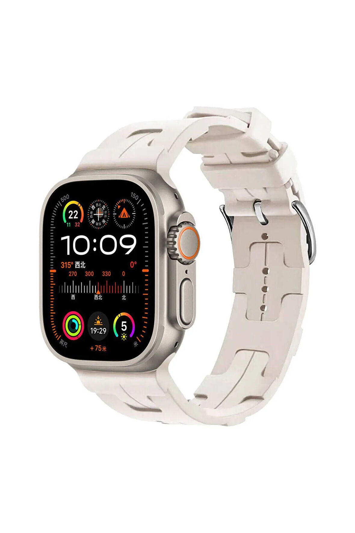 Apple Watch Ultra 49mm Krd-92 Uyumlu Kordon-starlight