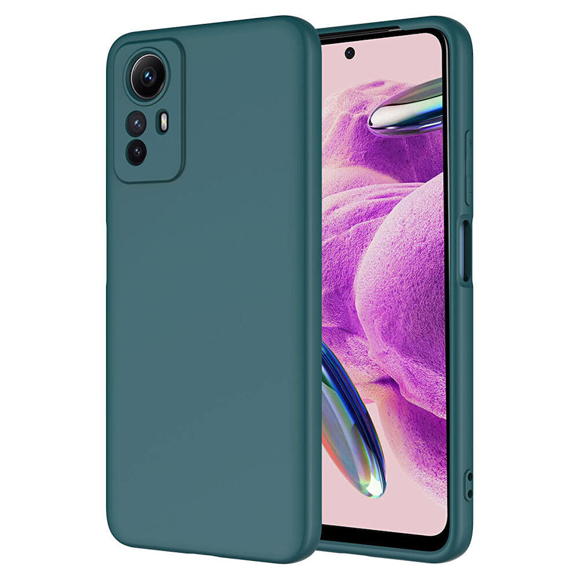 Xiaomi Redmi Note 12S Kılıf Zore Mara Lansman Kapak-Koyu Yeşil