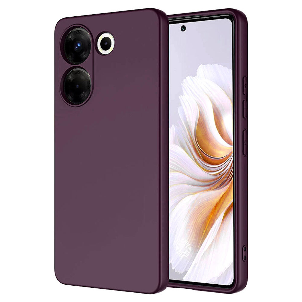 Tecno Camon 20 Pro 4G Kılıf Zore Mara Lansman Kapak-Koyu Mor