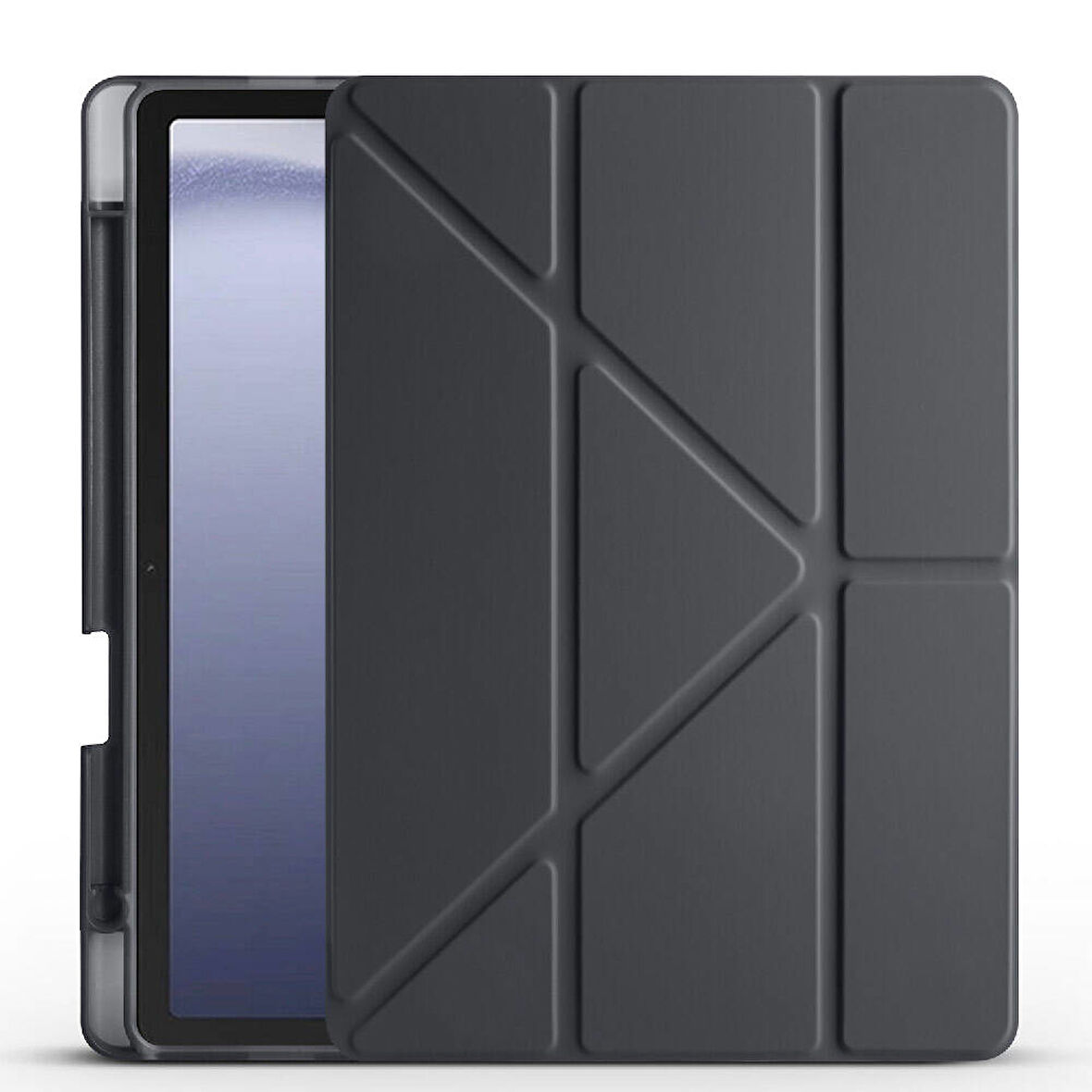 Samsung Galaxy Tab A9 Kılıf Tri Folding Kalem Bölmeli Standlı Kılıf