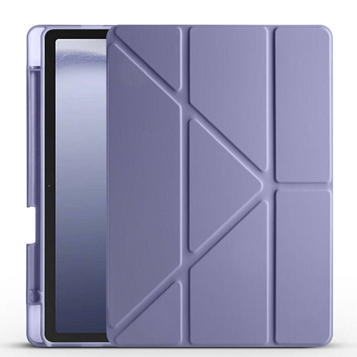 Samsung Galaxy Tab A9 Plus Kılıf Tri Folding Kalem Bölmeli Standlı Kılıf