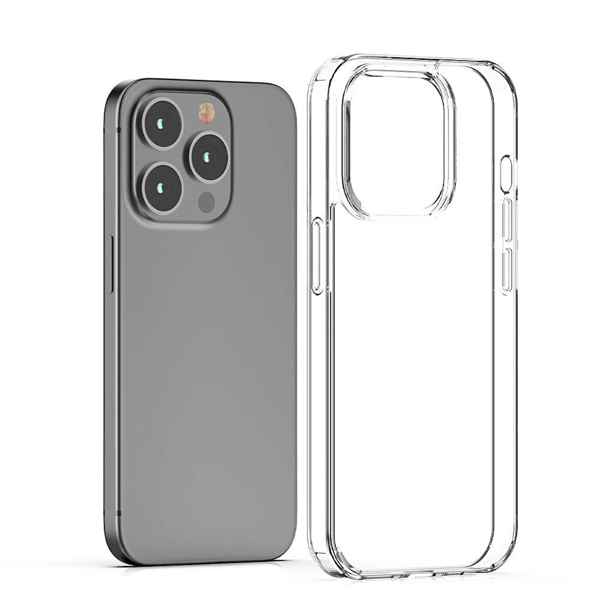 iPhone 15 Pro Uyumlu Zore Coss Kılıf-Renksiz