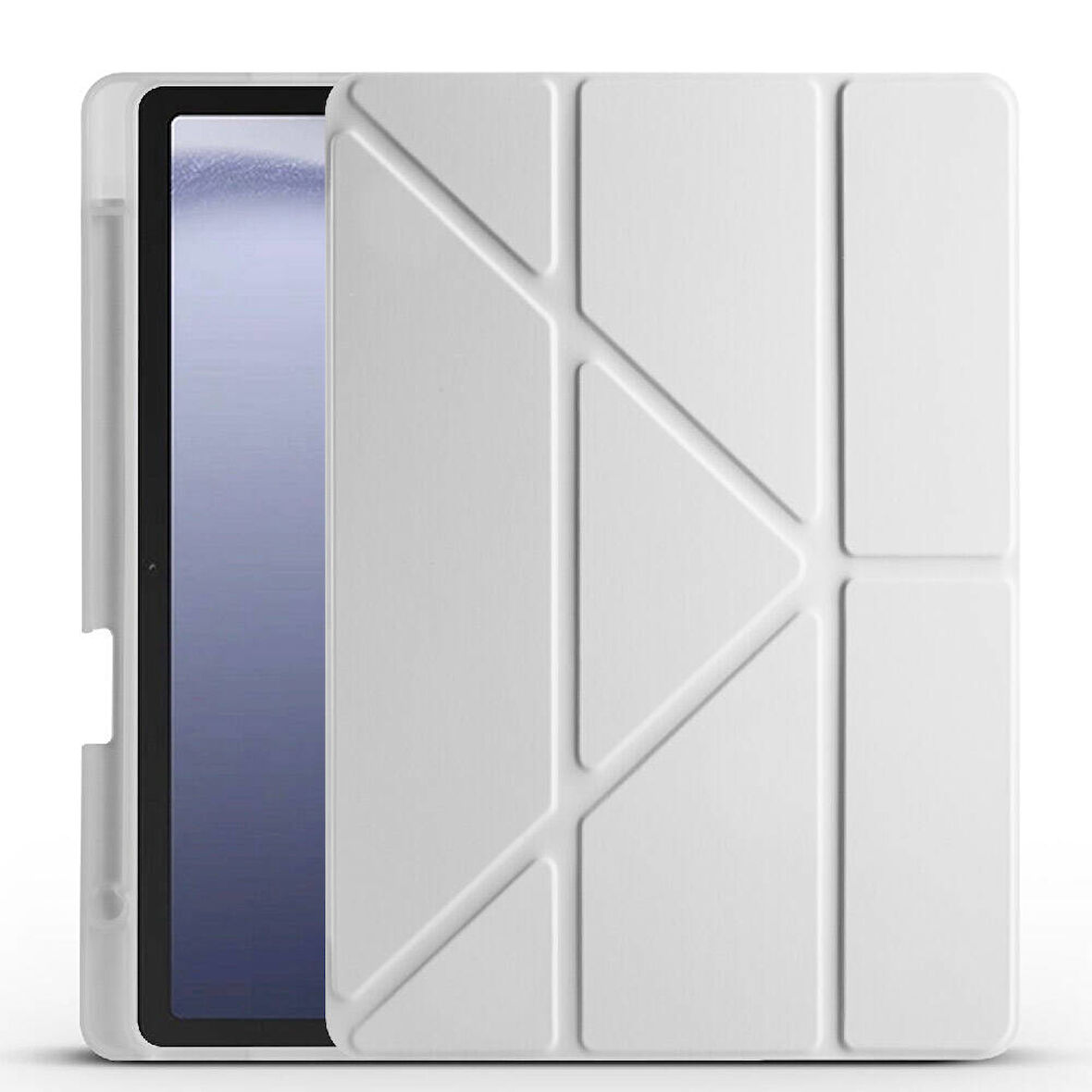 Samsung Galaxy Tab A9 Kılıf Tri Folding Kalem Bölmeli Standlı Kılıf