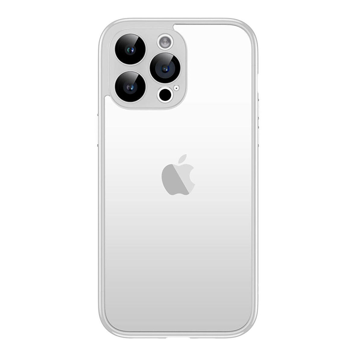 iPhone 15 Pro Uyumlu Zore Kamera Korumalı Bontez Bumper-Gümüş