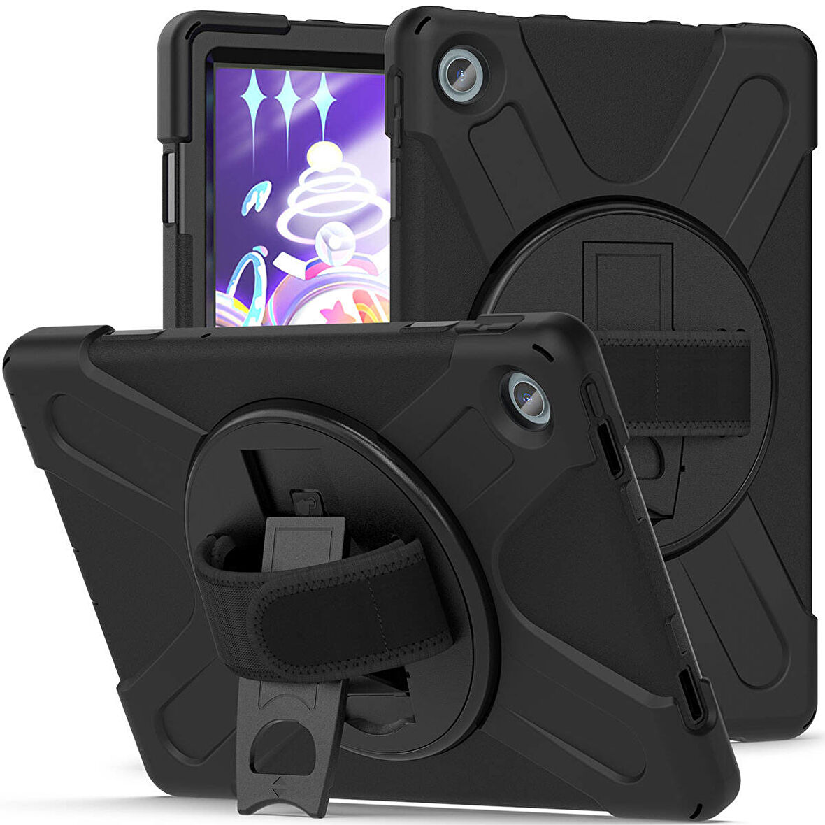 Lenovo Tab M10 Plus TB-125F - TB-128F 3. Jenerasyon ​MKST Defender Tablet Silikon - Siyah