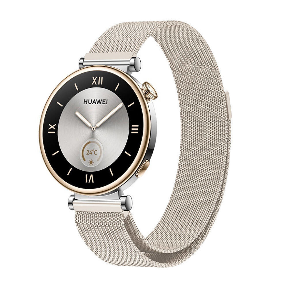 Huawei GT4 18mm Uyumlu KRD-01 Metal Zore Kordon-Starlight