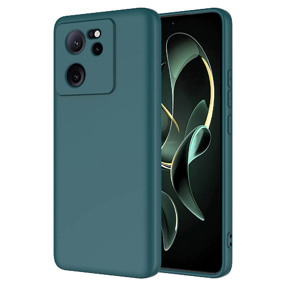 Xiaomi Mi 13T Uyumlu Zore  Mara Lansman Kılıf-Koyu Yeşil