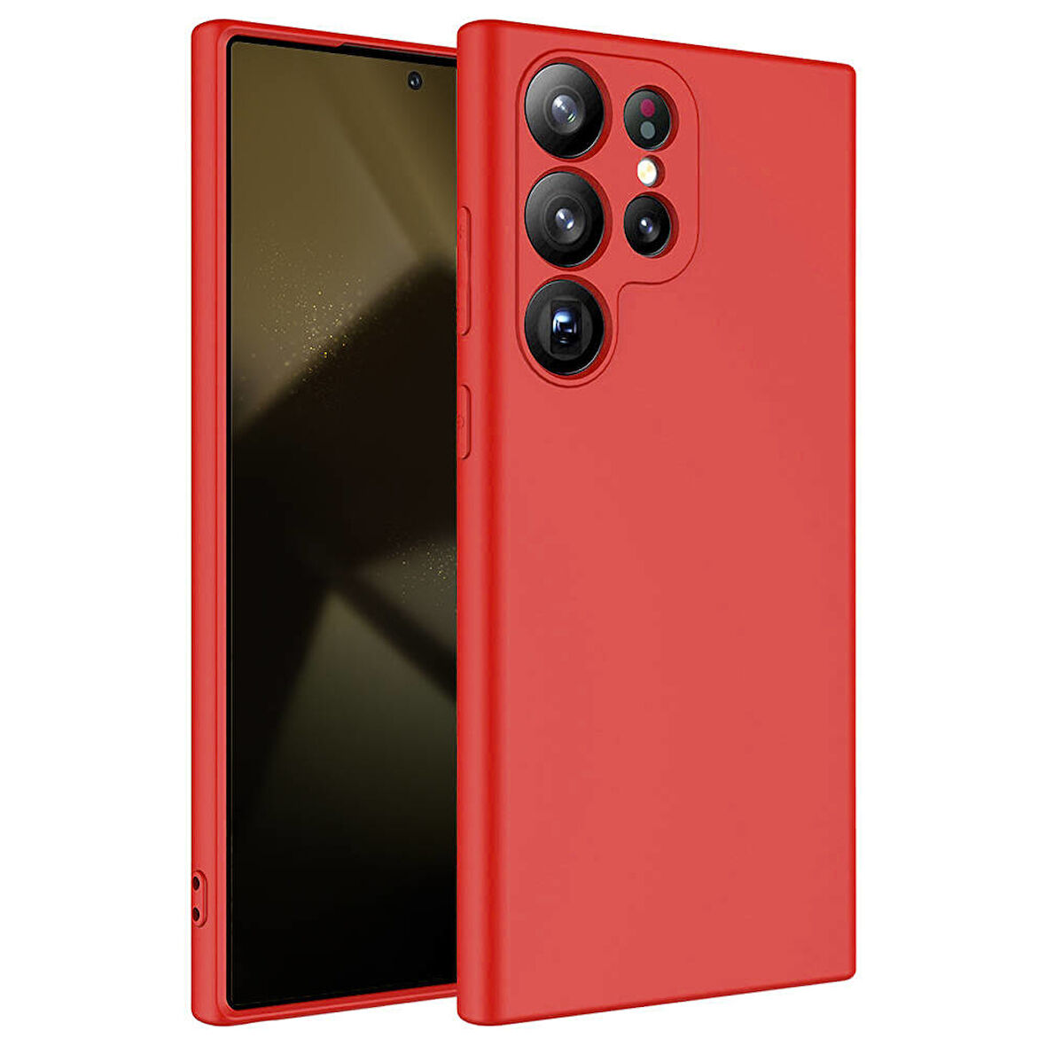 Galaxy S24 Ultra Kılıf Zore Mara Lansman Kapak-Kırmızı