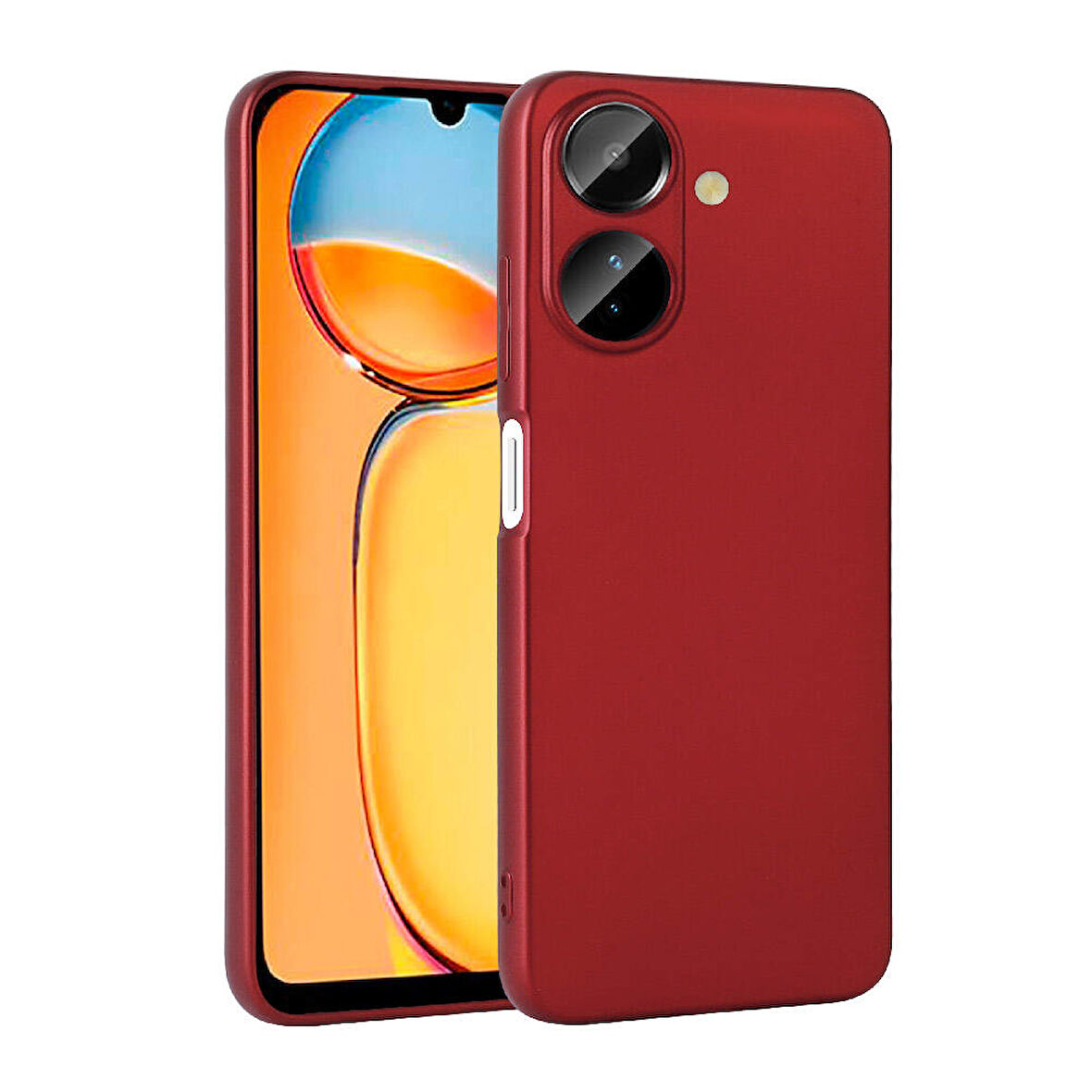 Poco C65 Kılıf Zore Premier Silikon Kapak-Kırmızı