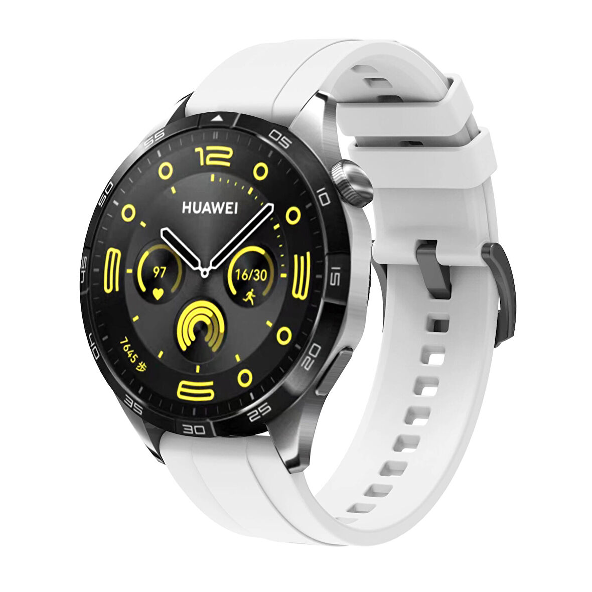 Huawei GT4 22mm Uyumlu CLO- KRD-95 Silikon Kordon-Beyaz