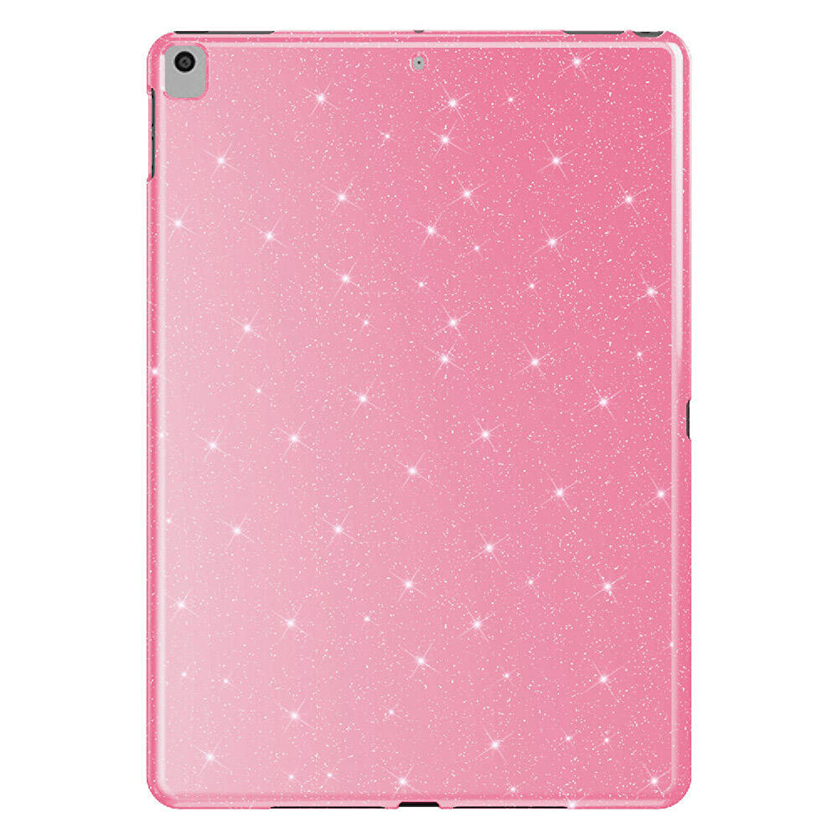 iPad 10.2 (8 Nesil) Simli Parlak Görünümlü Uyumlu ​MKST Tablet Koton Kılıf-Pembe