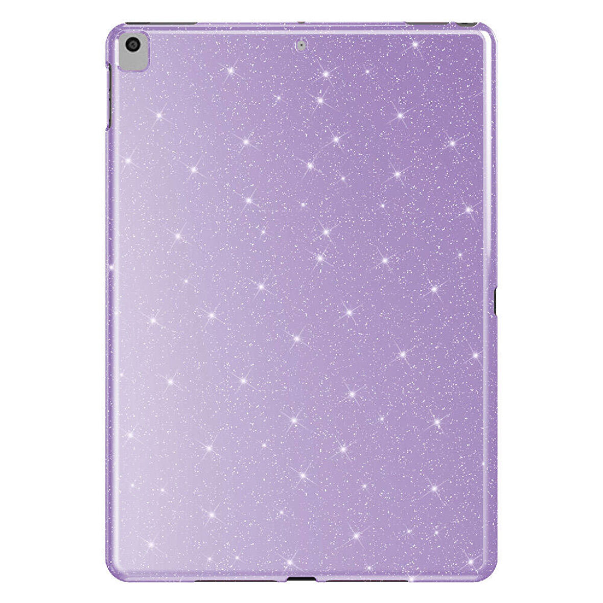 iPad 10.2 (8 Nesil) Simli Parlak Görünümlü Uyumlu ​MXSP Tablet Koton Kılıf-Lila