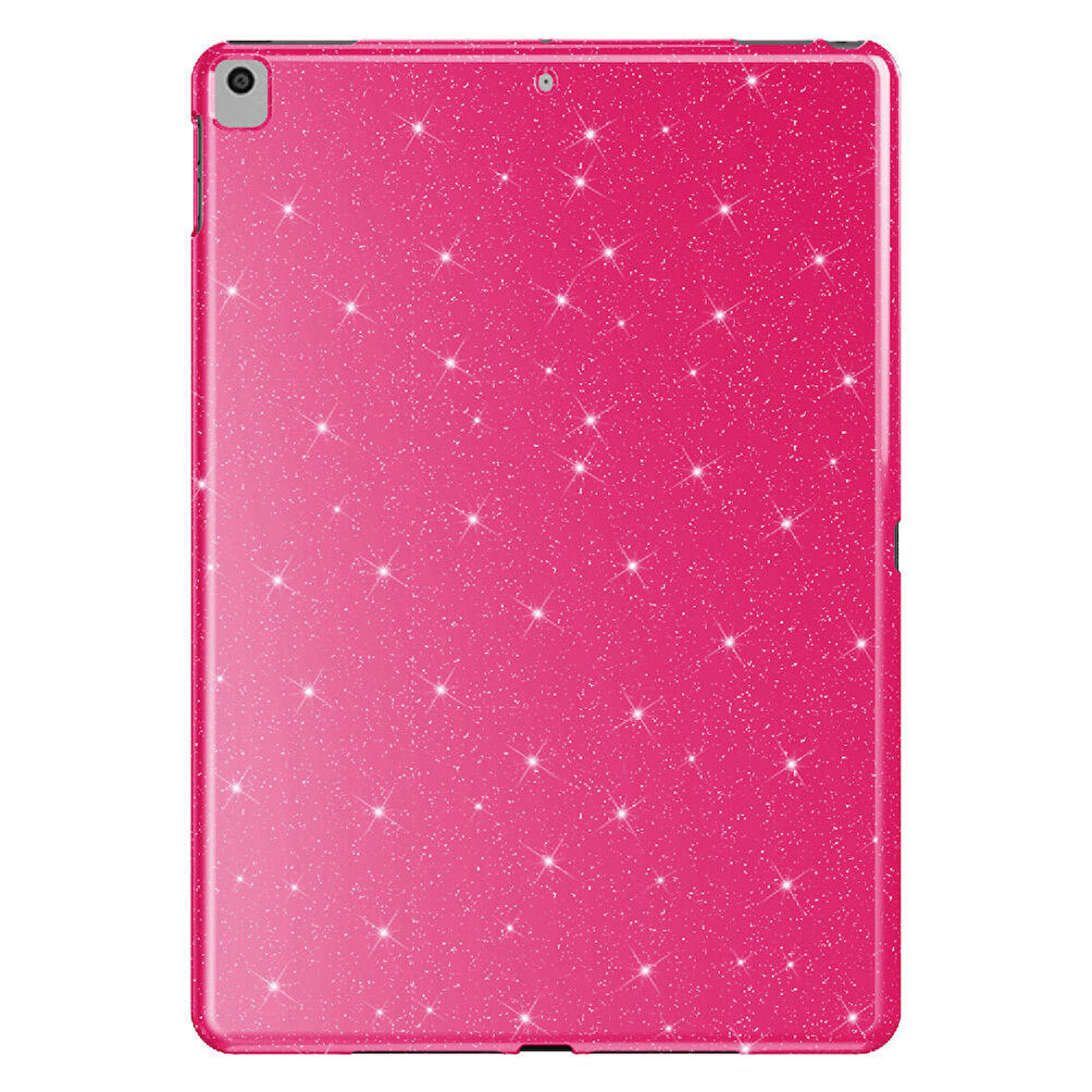 iPad 10.2 (8 Nesil) Simli Parlak Görünümlü Uyumlu ​MKST Tablet Koton Kılıf-Pembe Koyu