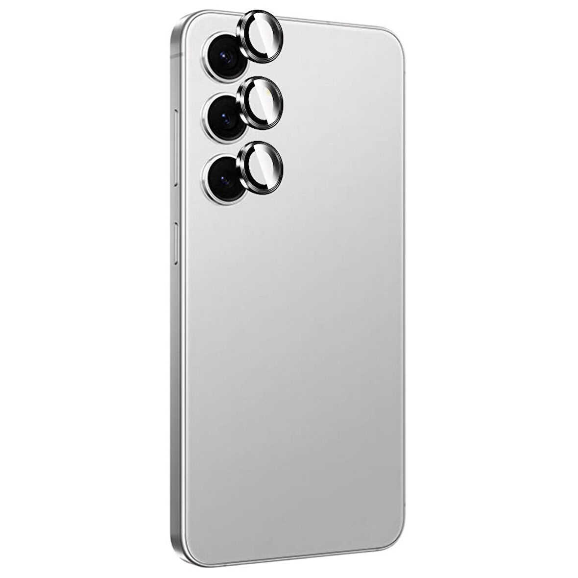Galaxy S24 Plus Zore Titanium Premium TSYSerli Kamera Lens Koruyucu-Gri