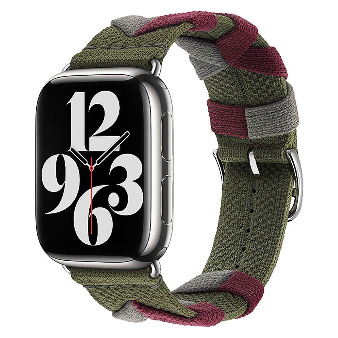 Watch 44mm Uyumlu CLO- KRD-97 Sarmal Örgü Tasarımlı Kordon