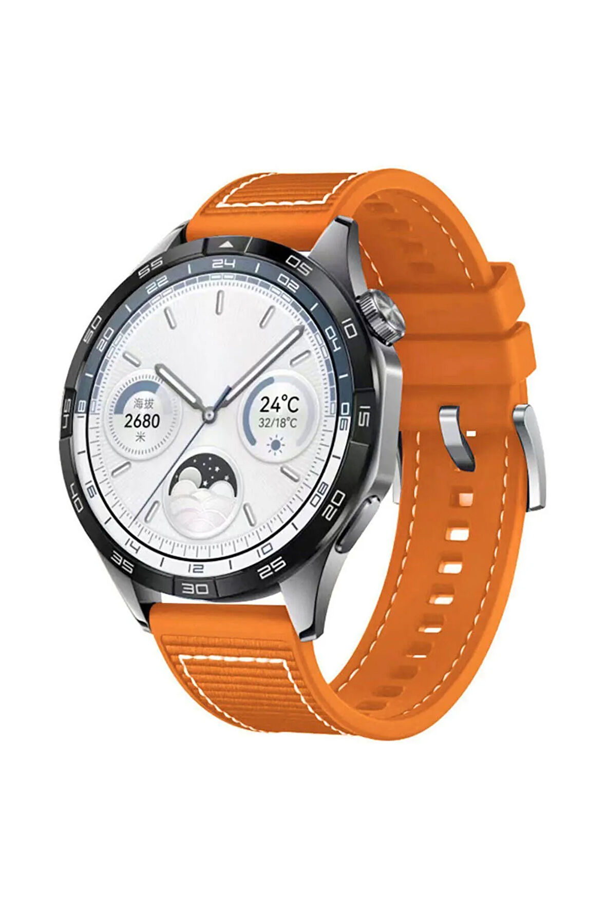 Gear S3 Uyumlu - Krd-102 22mm Silikon Kordon-turuncu