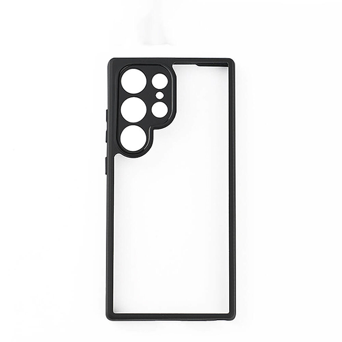 Galaxy S24 Ultra Uyumlu Kamera Korumalı Şeffaf Arka Yüzey Zore New Roll Kılıf-Siyah