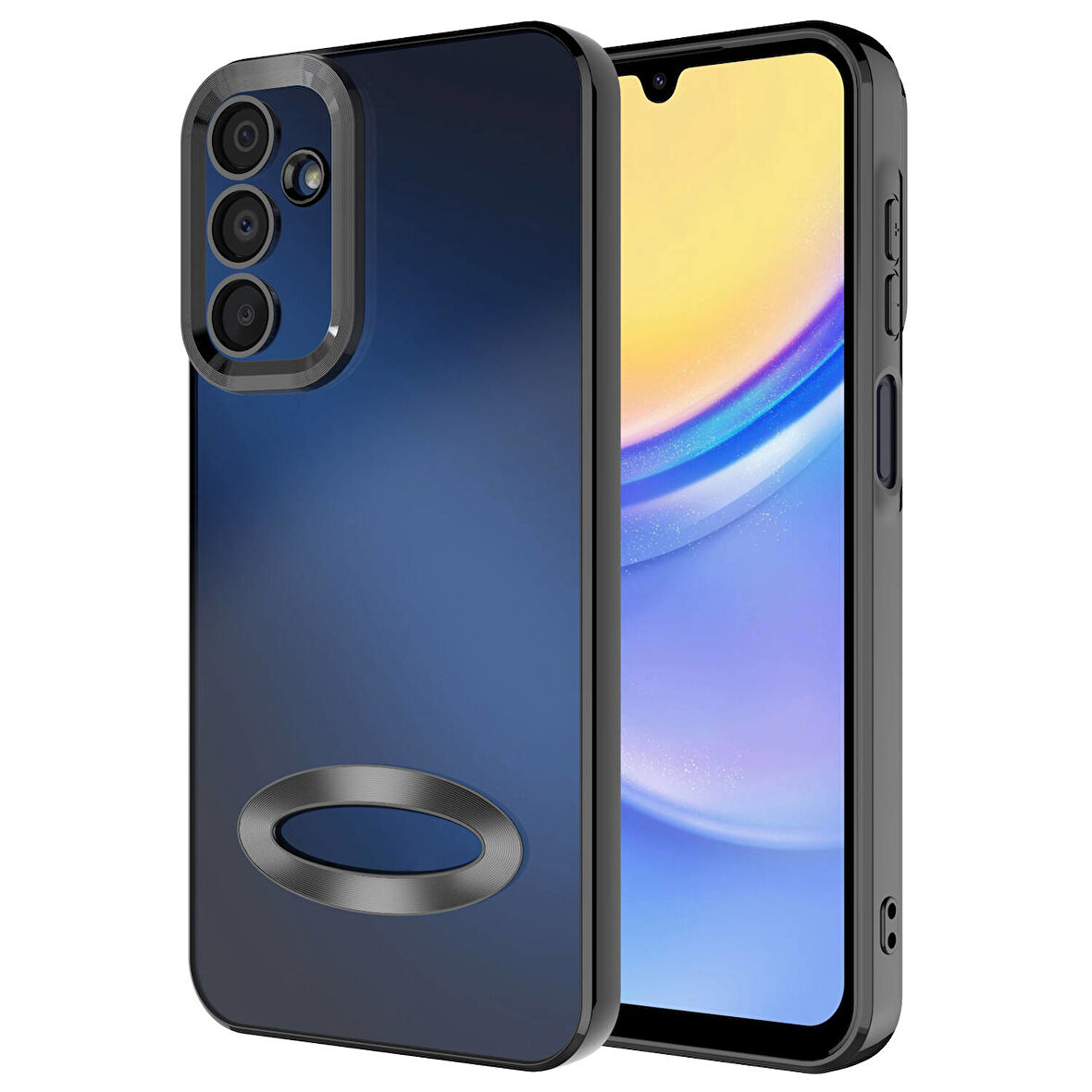 Samsug Galaxy A25 Kılıf Kamera Korumalı Logo Gösteren Omega Kapak