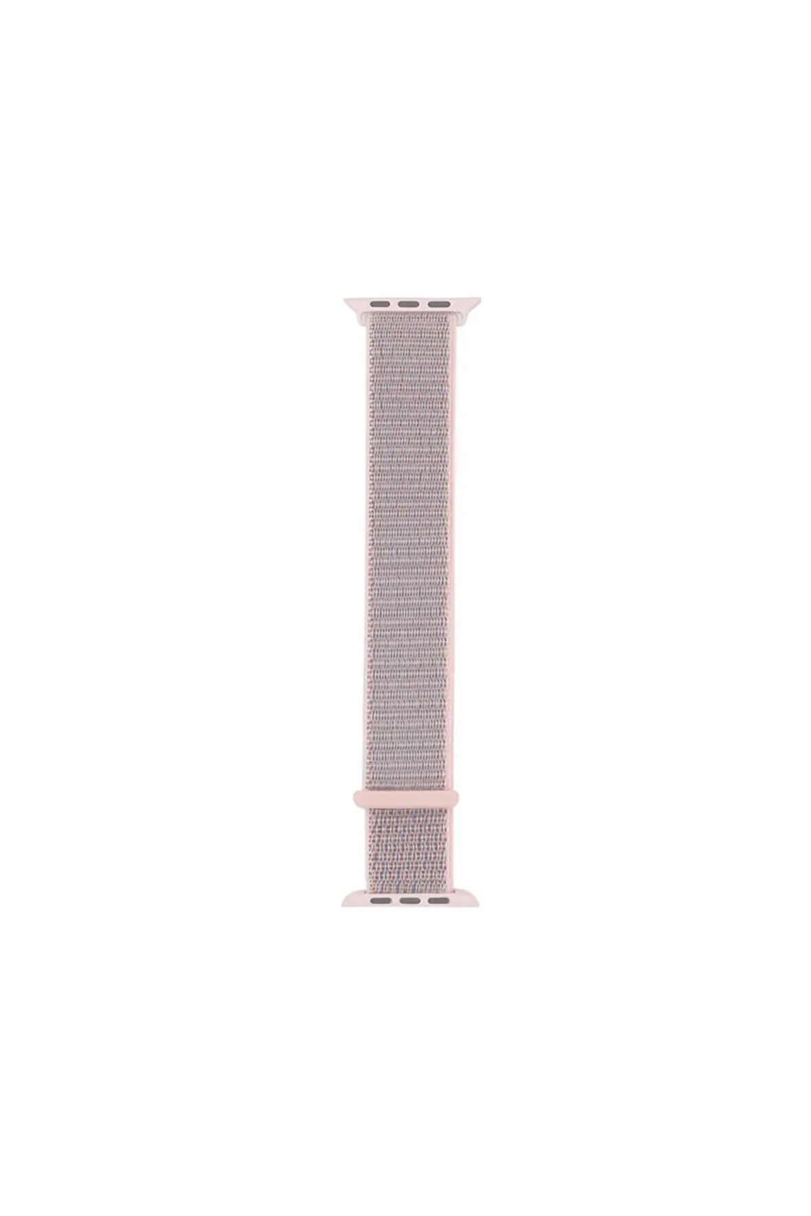 Apple Watch 40mm Kordon Band-03 Serisi Hasır Strap Kayış-Pembe Açık