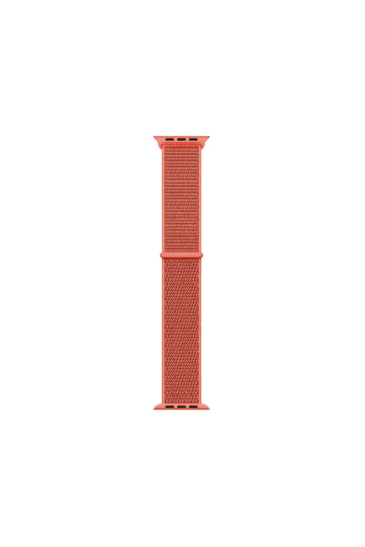 Apple Watch 7 41mm Kordon Band-03 Serisi Hasır Strap Kayış-Nectarine