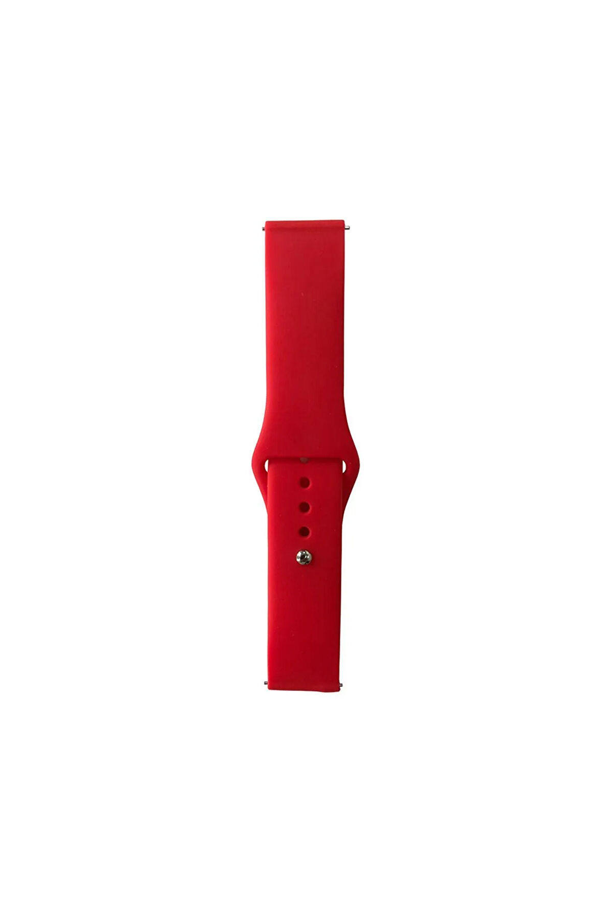 Huawei Honor Magic 2 46 mm Band Serisi 22 mm Uyumlu Klasik Kordon Silikon Strap Kayış-Brighr Red