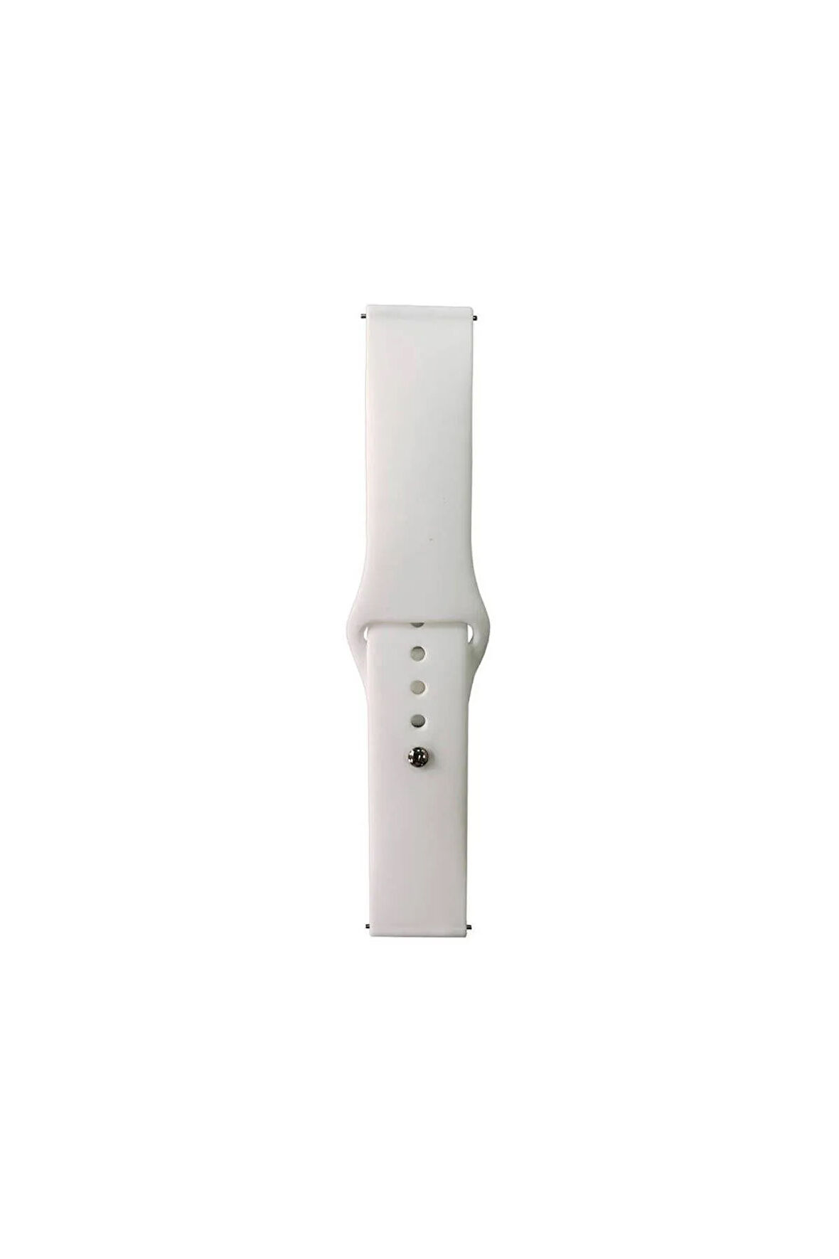 Huawei GT2 42mm Band Serisi 20mm Klasik Kordon Silikon Strap Kayış-Beyaz