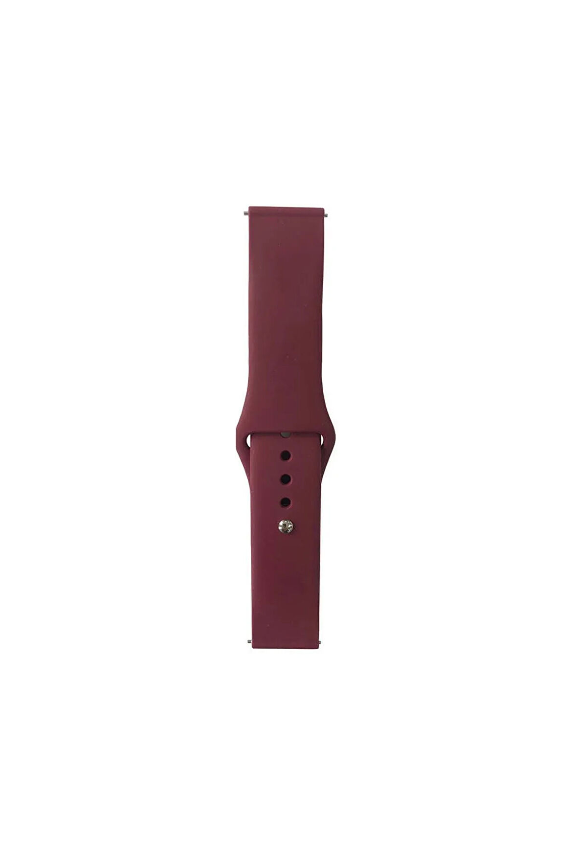 Galaxy Watch 42mm Band Serisi 20mm Klasik Kordon Silikon Strap Kayış-Red Wine