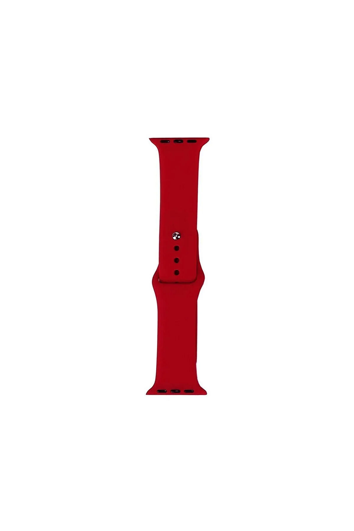 Apple Watch 42mm Band Serisi Klasik Kordon Silikon Strap Kayış-Chinese Red