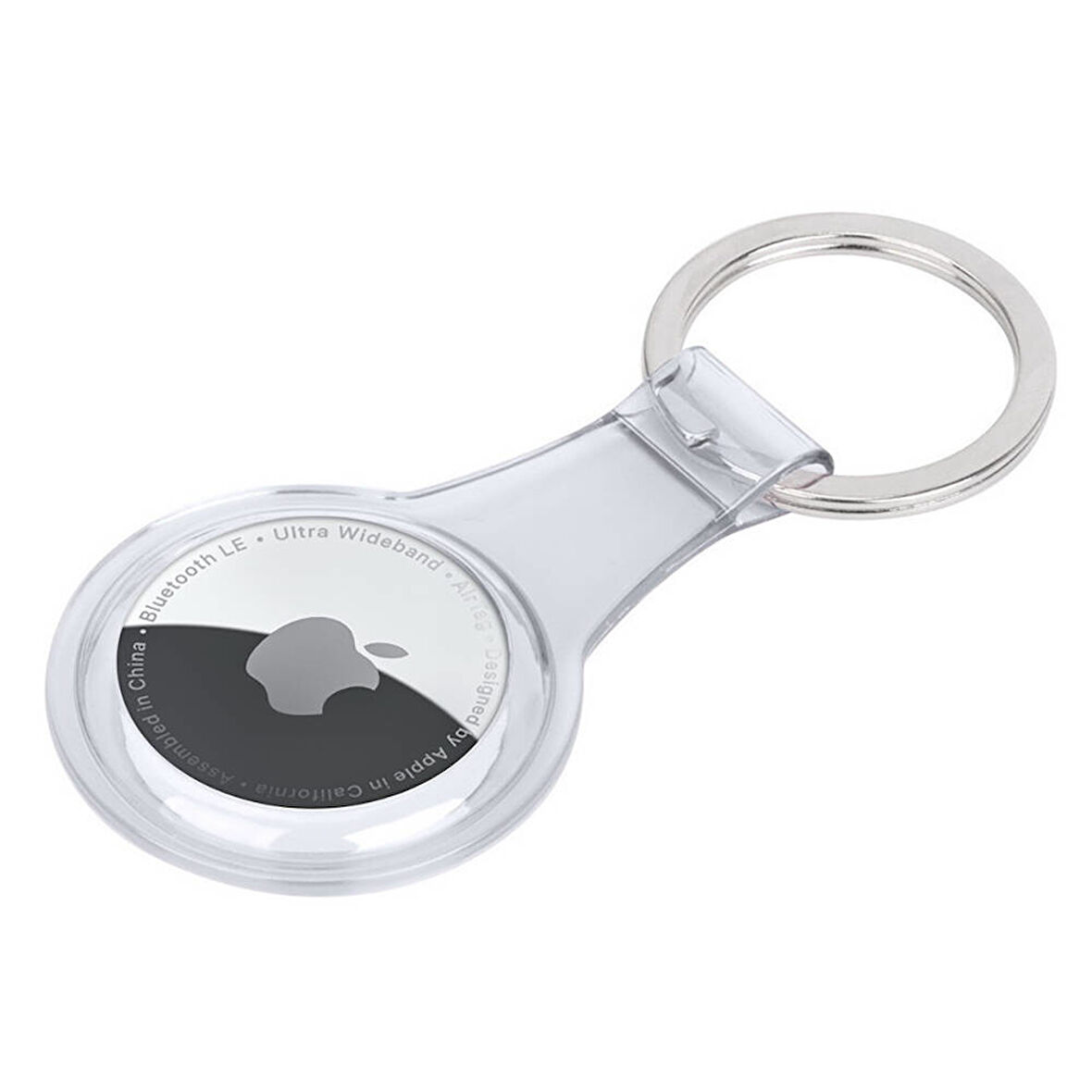 Zore Airtag 07 Uyumlu Silikon Anahtarlık-Renksiz