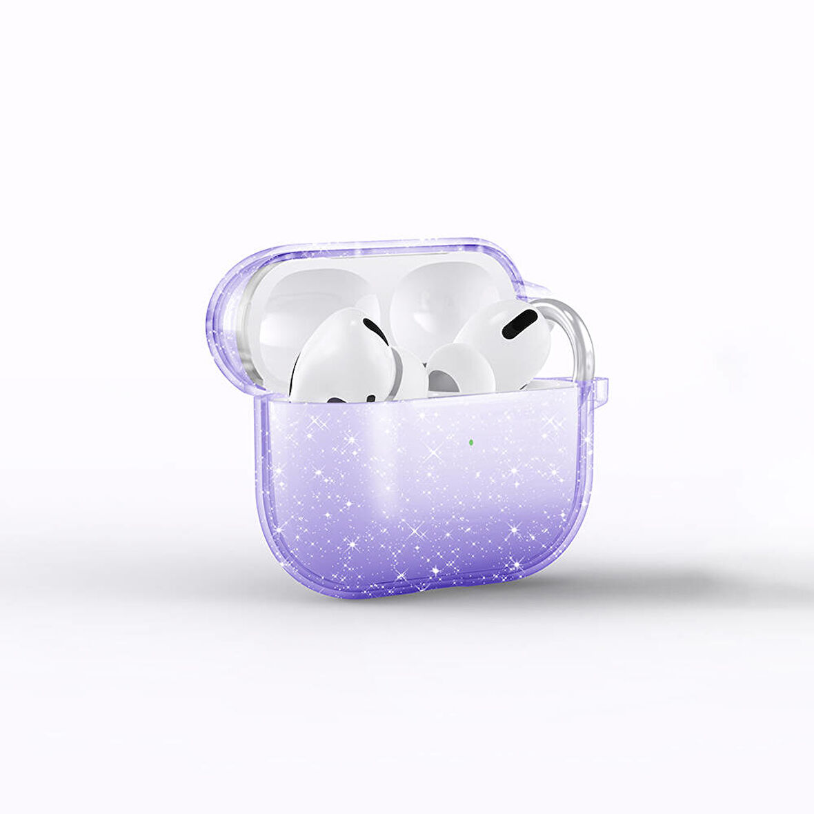 Air Pods 3. Nesil Zore Allstar Airbag 32 Parlayan Simli Saydam Renkli Kılıf-Mor