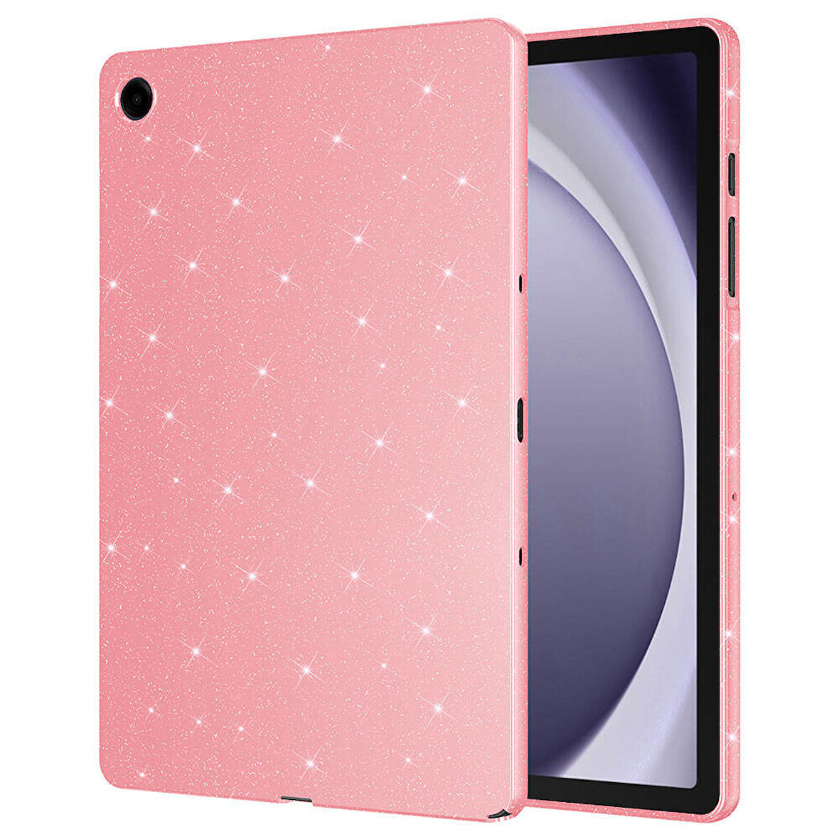 Galaxy Tab S8 Simli Parlak Görünümlü Uyumlu ​HLP Tablet Koton Kılıf-Pembe