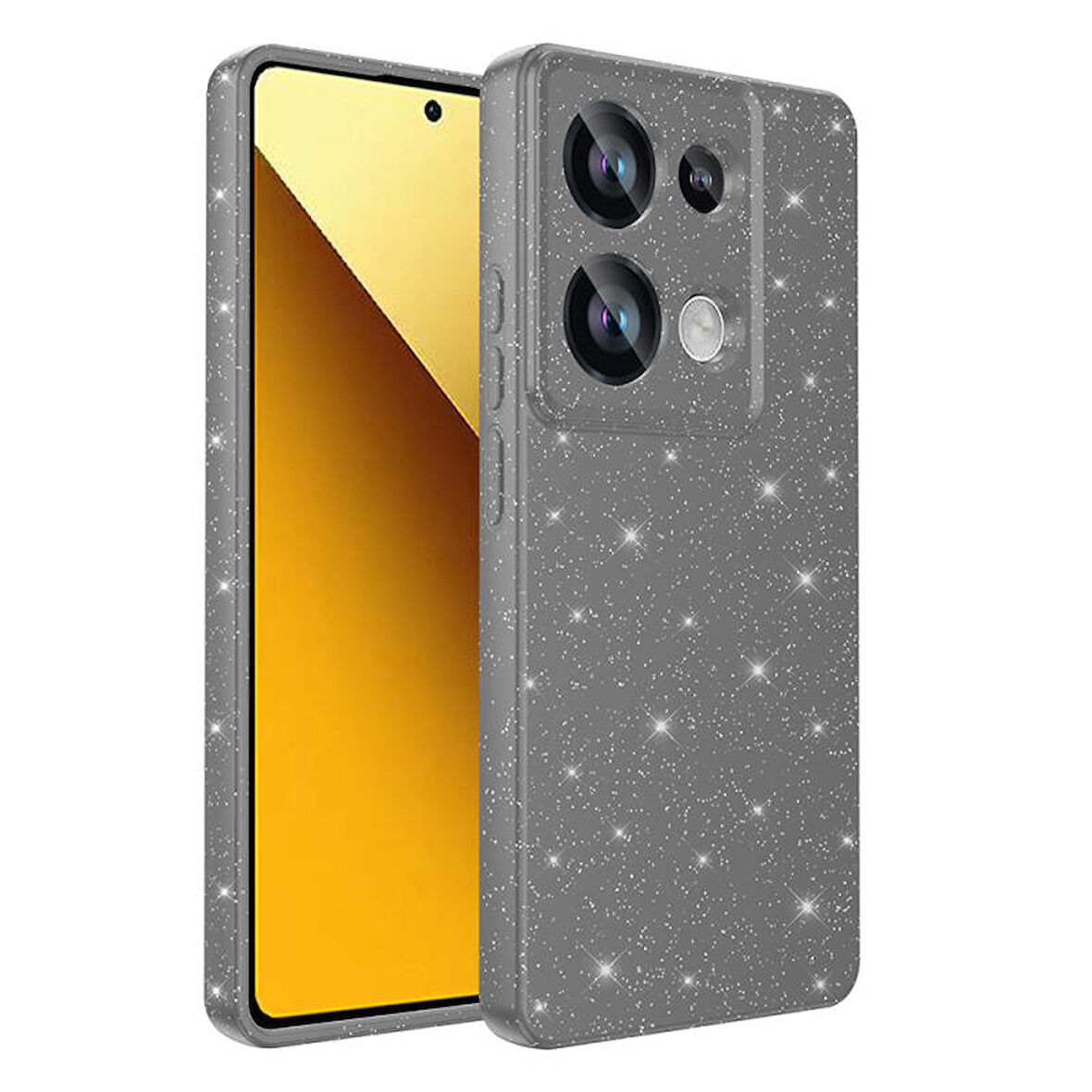 Xiaomi Redmi Note 13 Pro 4G Uyumlu Kılıf Kamera Korumalı Simli Lüks Koton Kapak