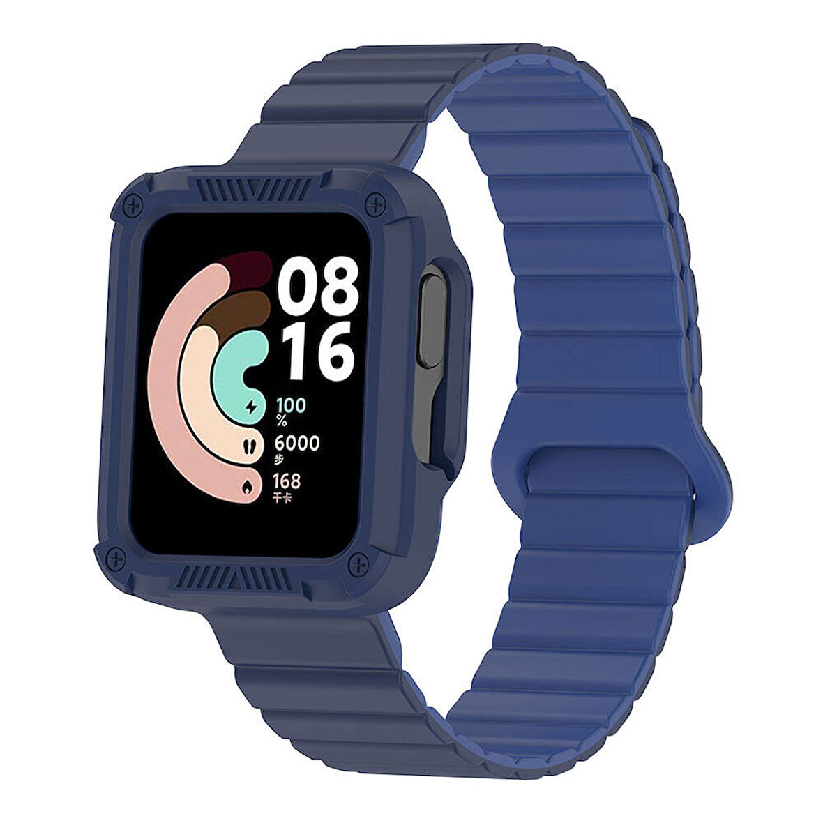 Xiaomi Redmi Watch 1 Silikon Kordon Zore KRD-105 Strap Kayış-Lacivert