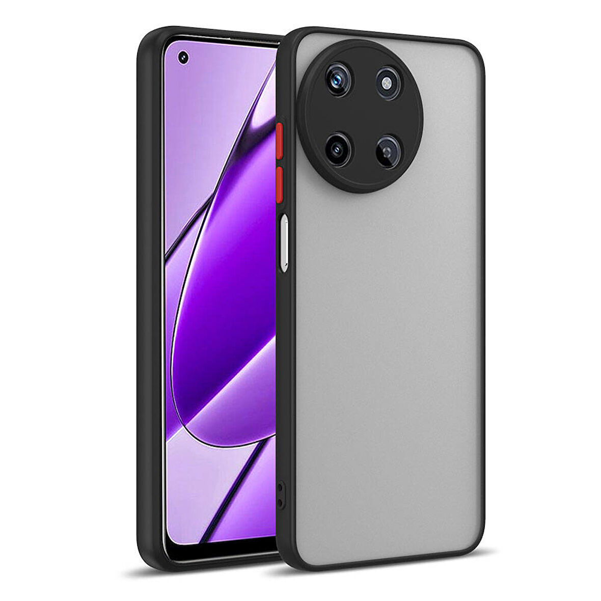 Realme 11 4G Kılıf Zore Hux Kapak-Siyah