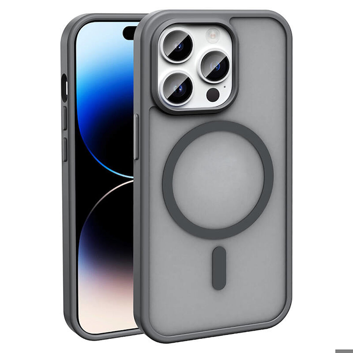 Apple iPhone 14 Pro Max Kılıf Magsafe Şarj Özellikli Mat Arka Yüzey Sio Kapak