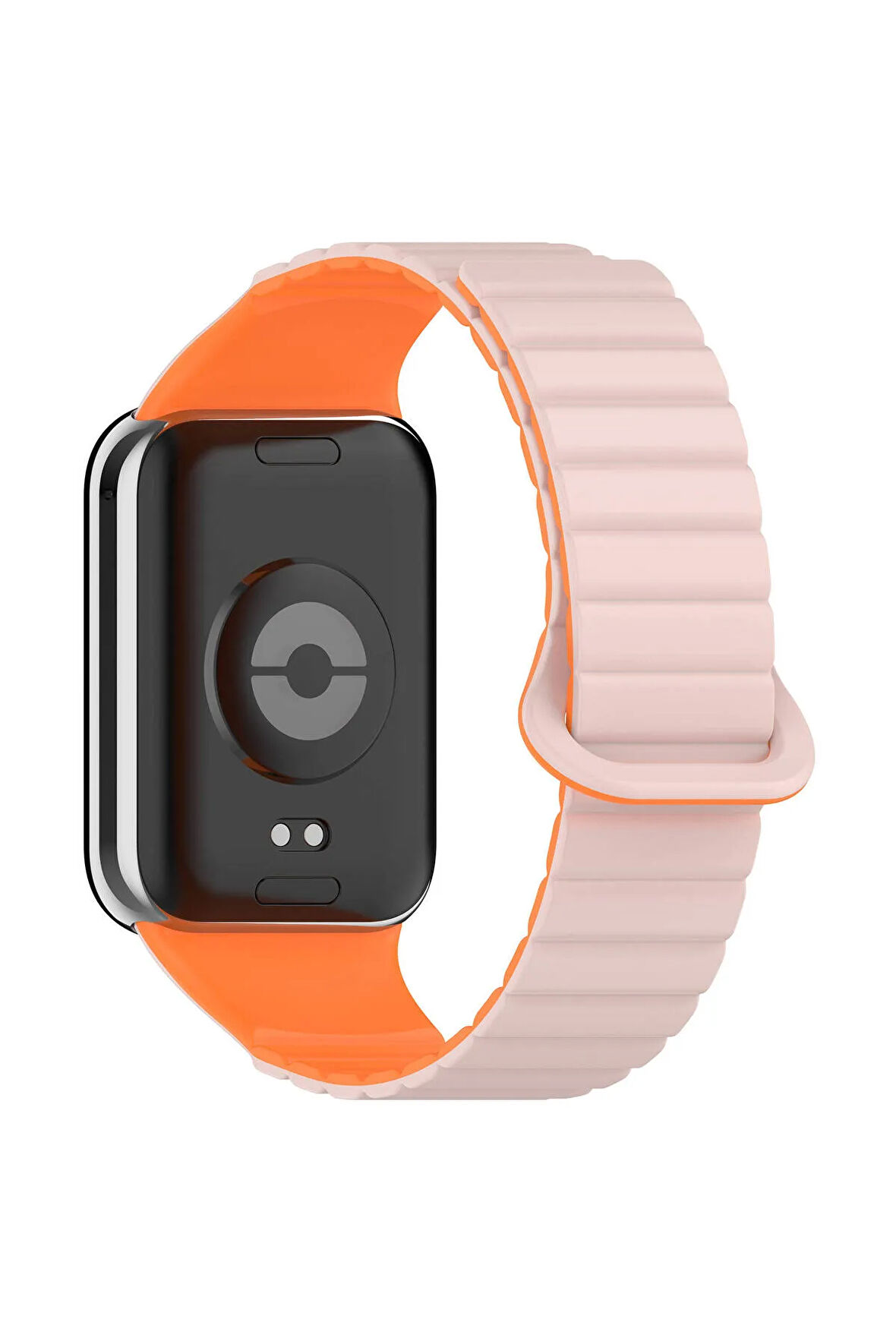 Xiaomi Redmi Watch 4 Silikon Kordon Ensueno KRD-105 Strap Kayış-Pembe-Turuncu