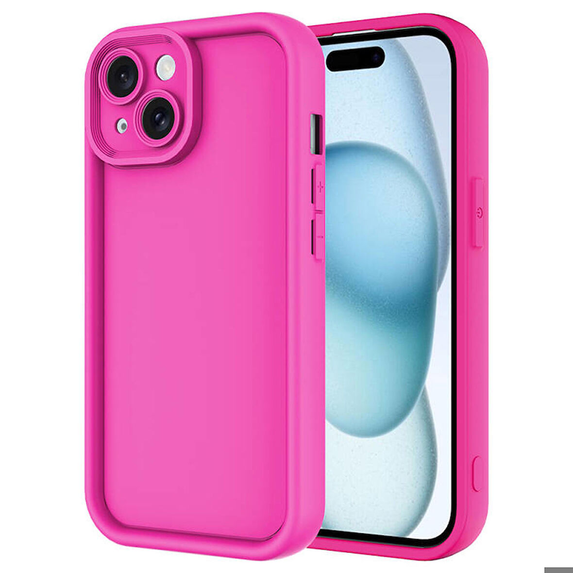 Apple iPhone 15 Uyumlu Kılıf Kamera Korumalı Ananas Kapak