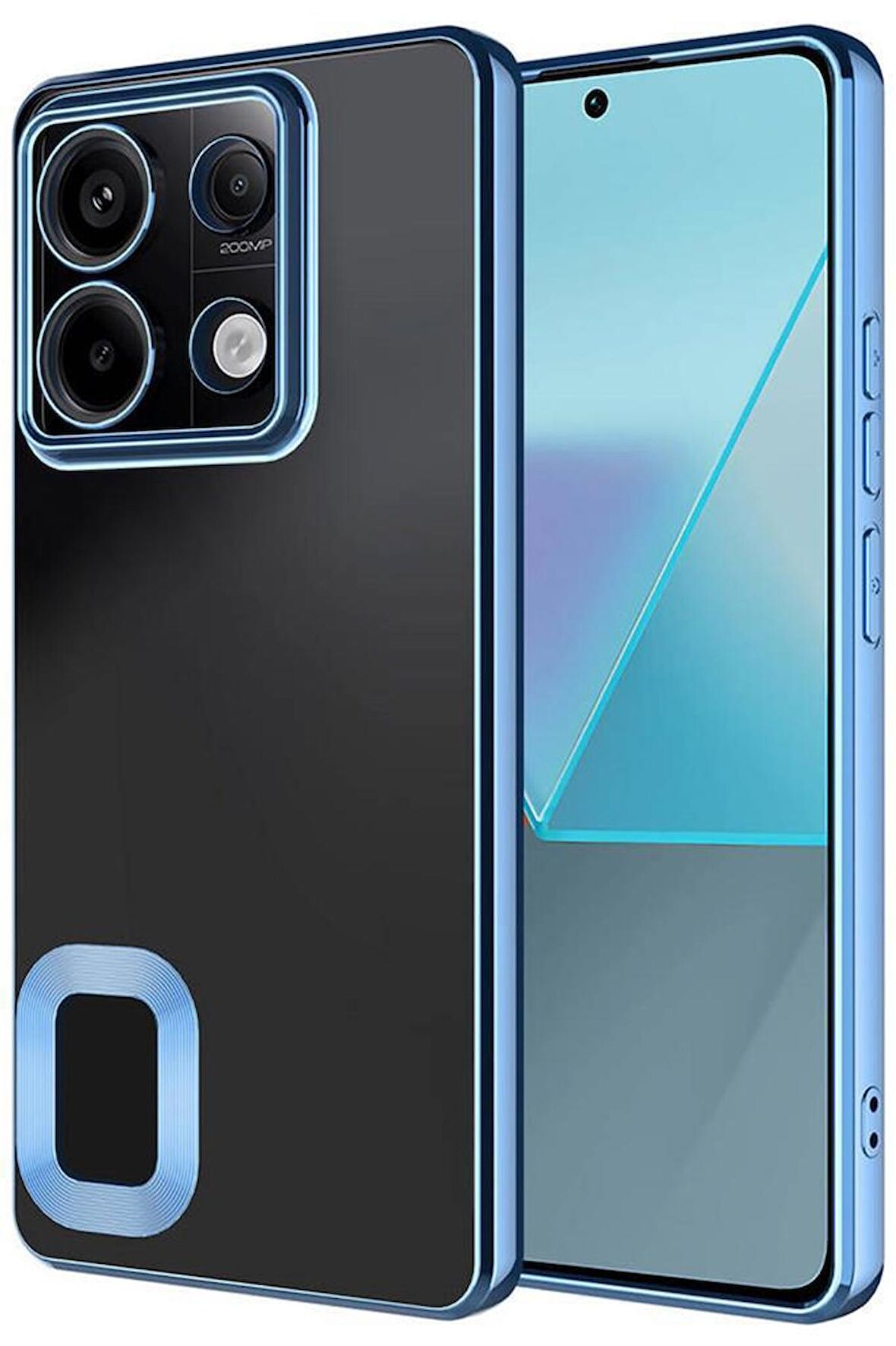 Xiaomi Redmi Note 13 Pro 5G Kılıf Köşeleri Renkli Şeffaf Kamera Korumalı Silikon Luxury Kapak