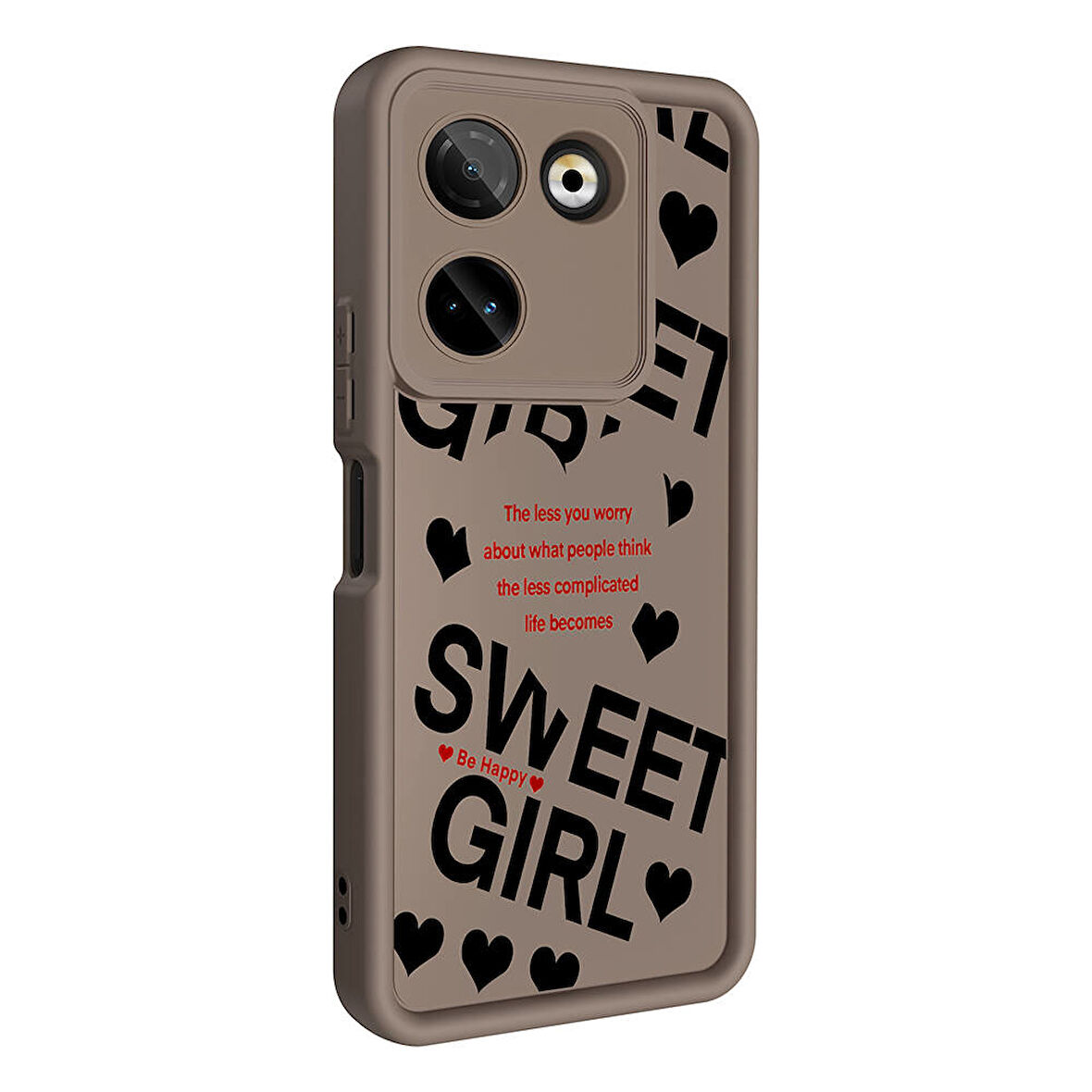 Tecno Camon 20 Pro 4G Kılıf Kamera Korumalı Baskılı Arka Yüzey Zore Klas Kapak-Siyah