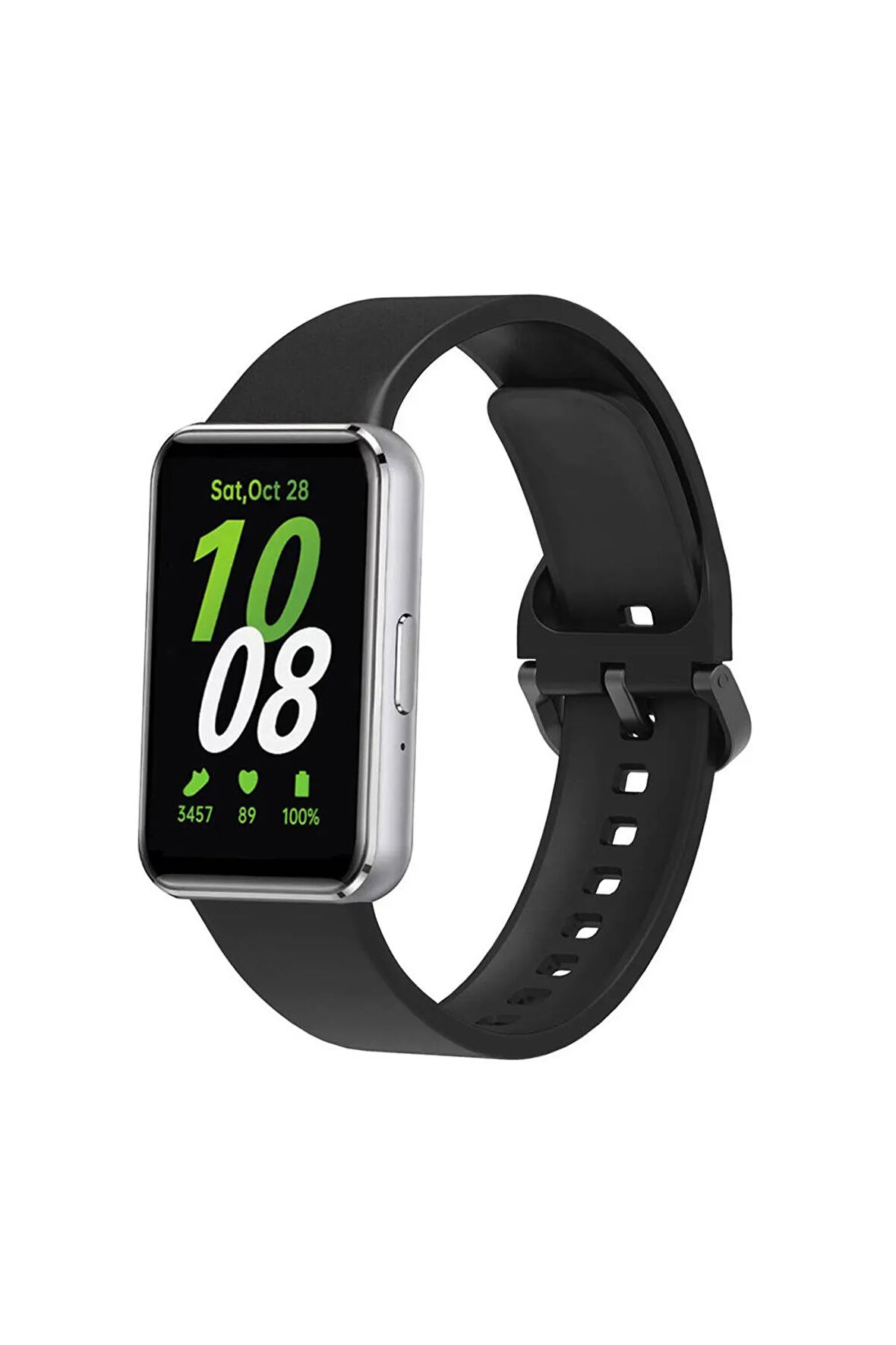 Galaxy Fit 3 Silikon Kordon Ensueno KRD-110 Strap Kayış-Siyah