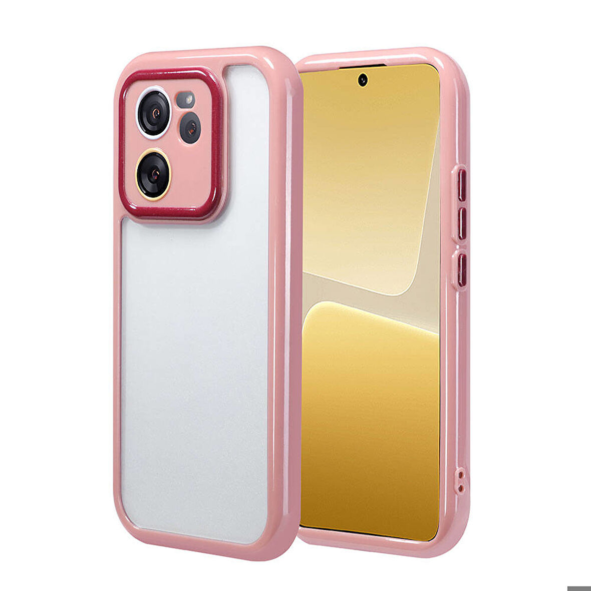 Xiaomi Mi 13T Pro Kılıf Kamera Korumalı Renkli Kenar ve Çerçeve Tasarımlı Vitamin Kapak