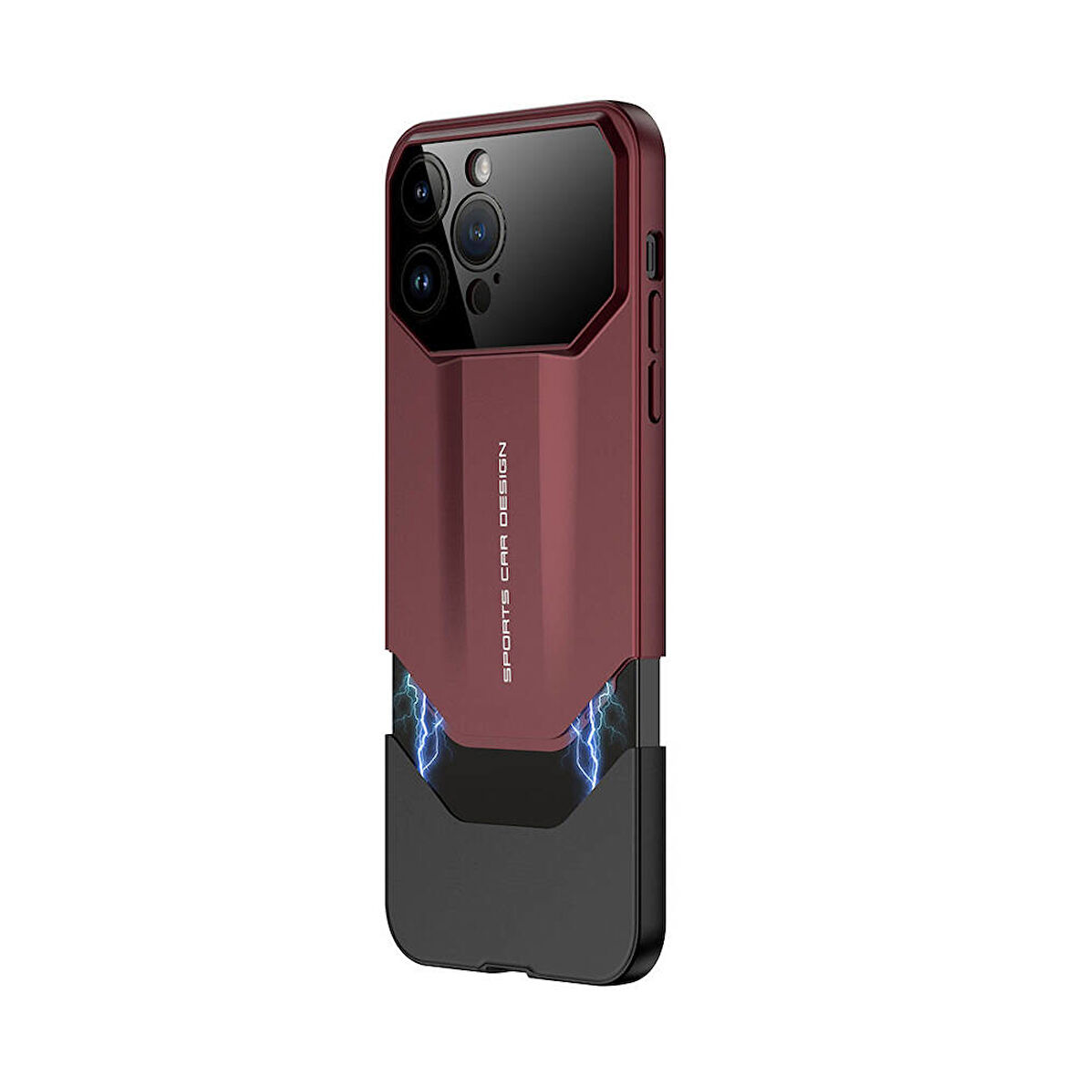 Apple iPhone 14 Pro Max Kılıf Çift Parçalı Zore Ays Pro İkili Kapak-Kırmızı-Siyah