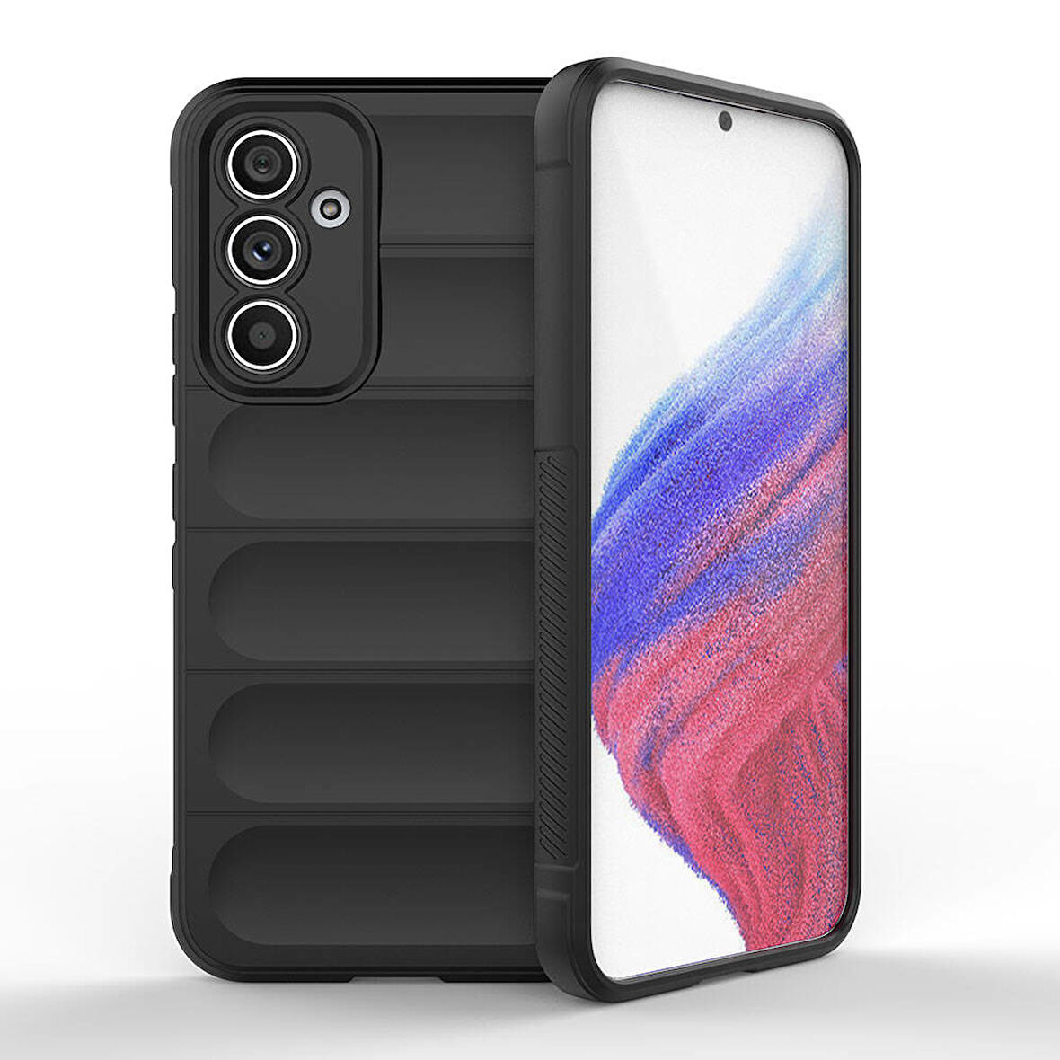 Samsung Galaxy A54 Kılıf Esnek TPU Oyuklu Arka Yüzey Tasarımlı Etnik Silikon Kapak