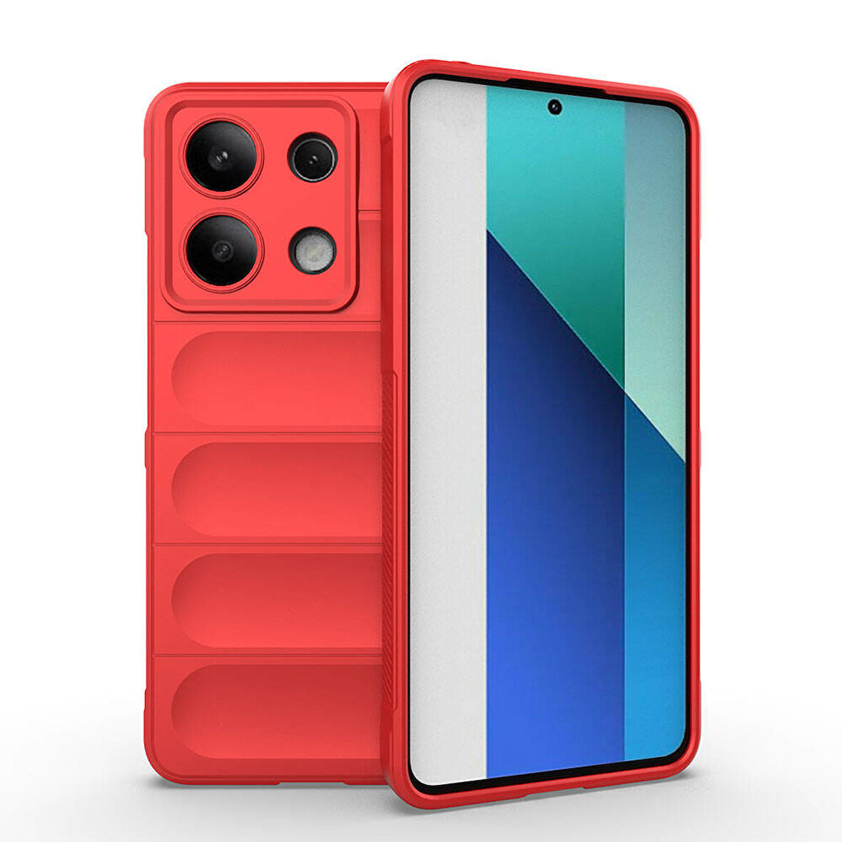Xiaomi Redmi Note 13 4G Kılıf Esnek TPU Oyuklu Arka Yüzey Tasarımlı Etnik Silikon Kapak
